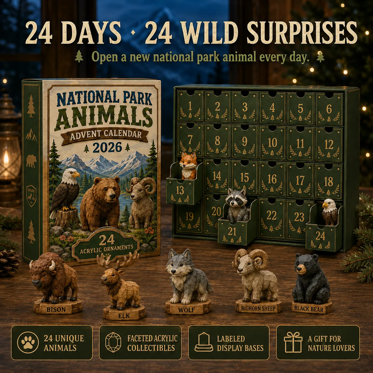 National Park Wildlife Advent Calendar gift