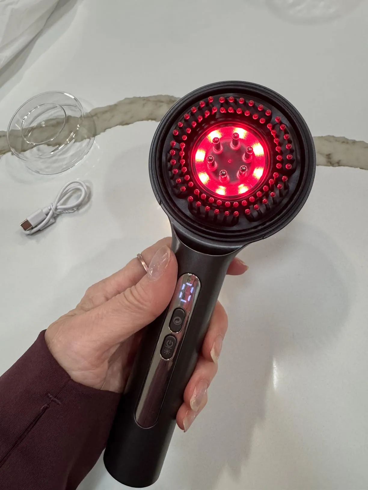 I love this therapy comb, my hair is shinier and my scalp feels less dry