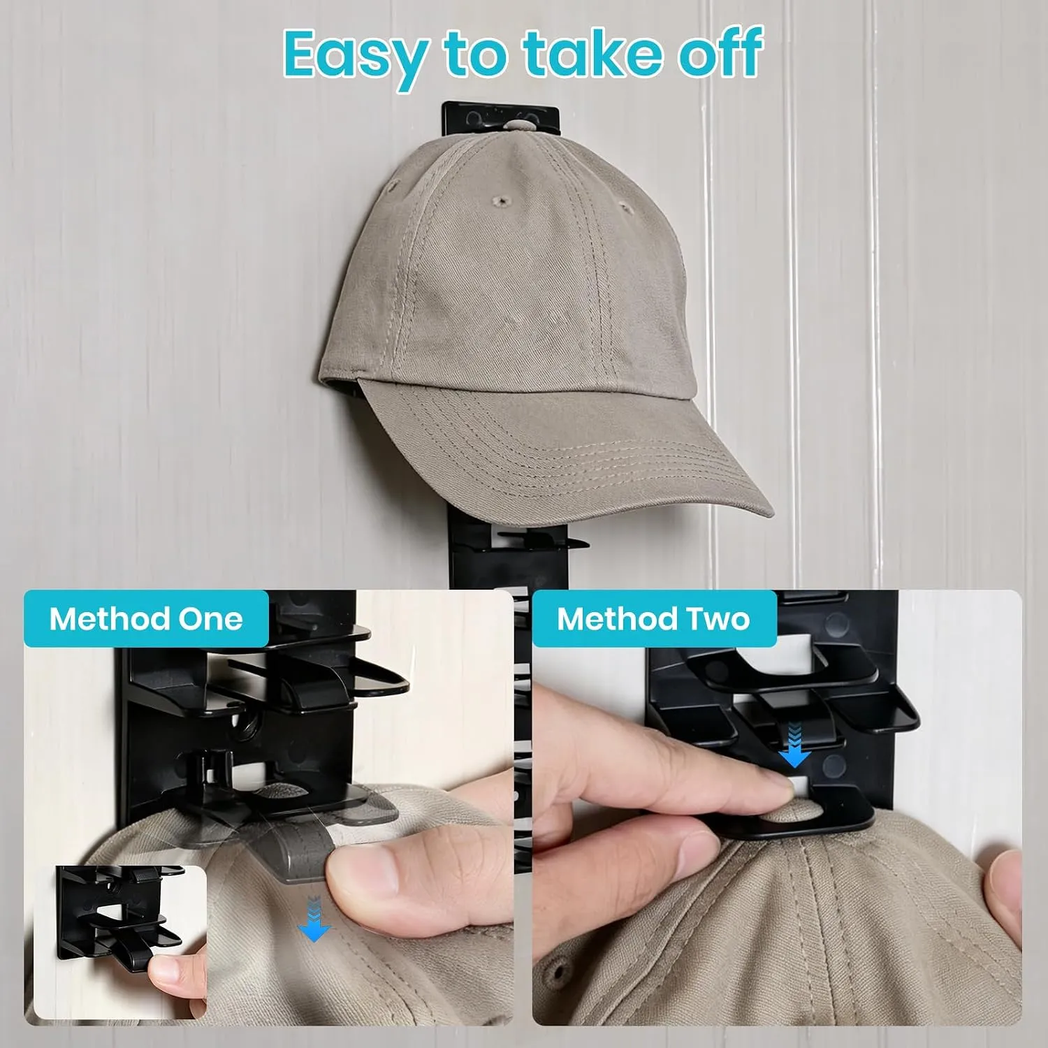 Two easy ways to release a cap from the spring clip