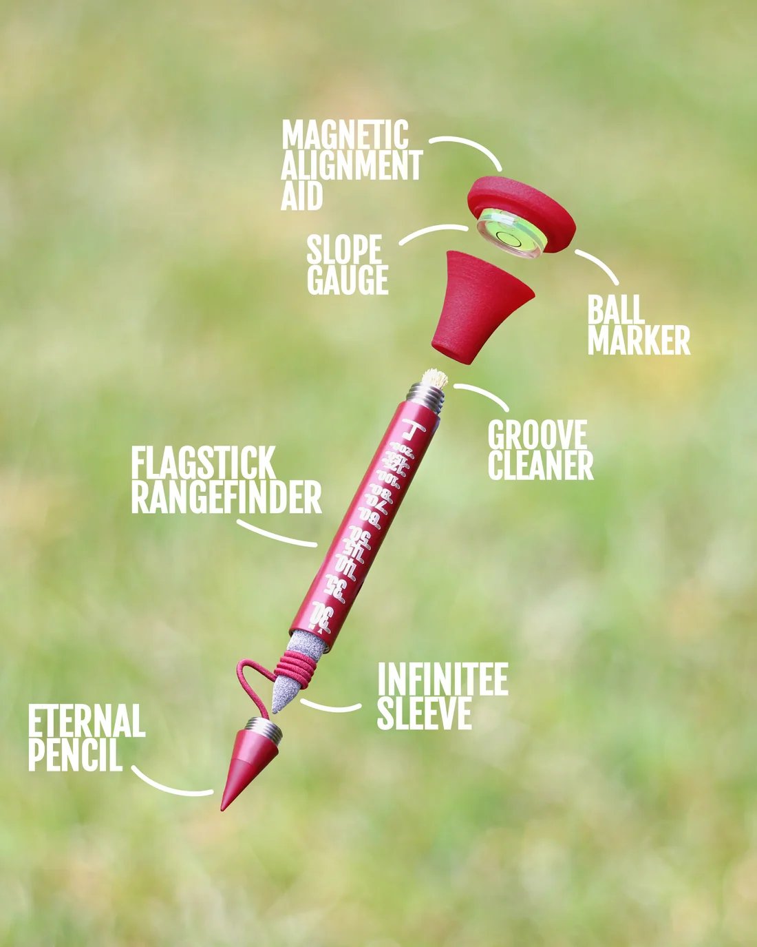 Seven integrated functions of the upgraded golf multi-tool
