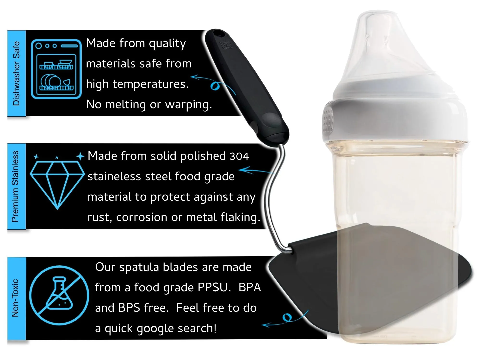 PPSU spatula blade material details