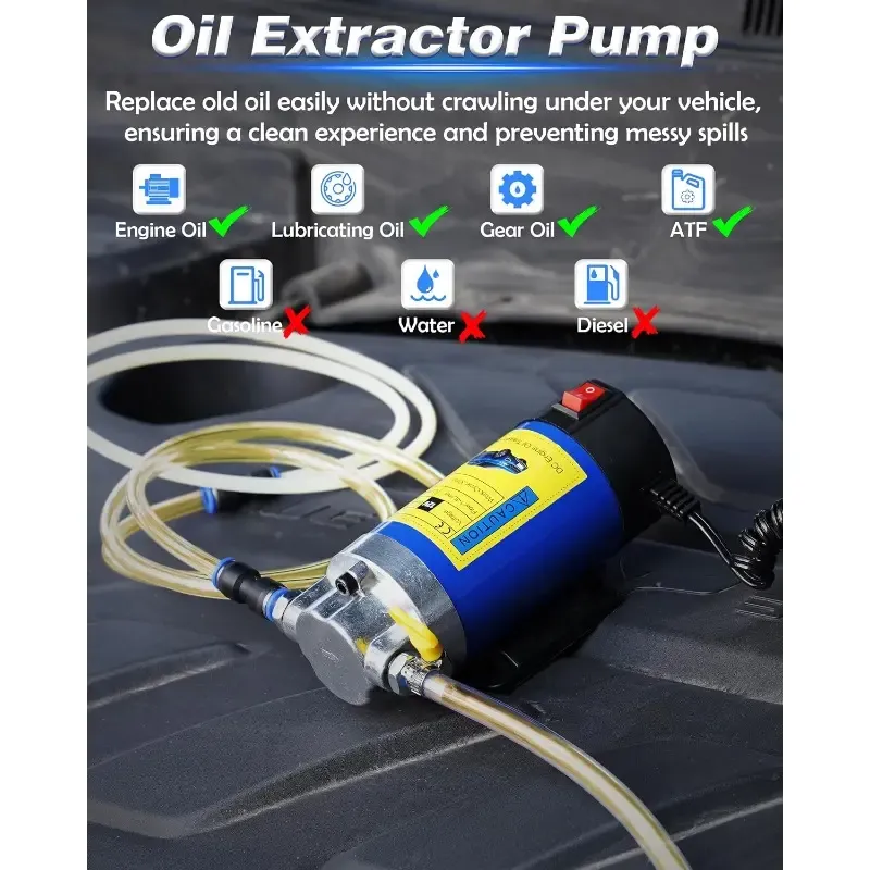 35% OFF | 12V Oil Extractor Pump – Fast Engine Oil Change Tool