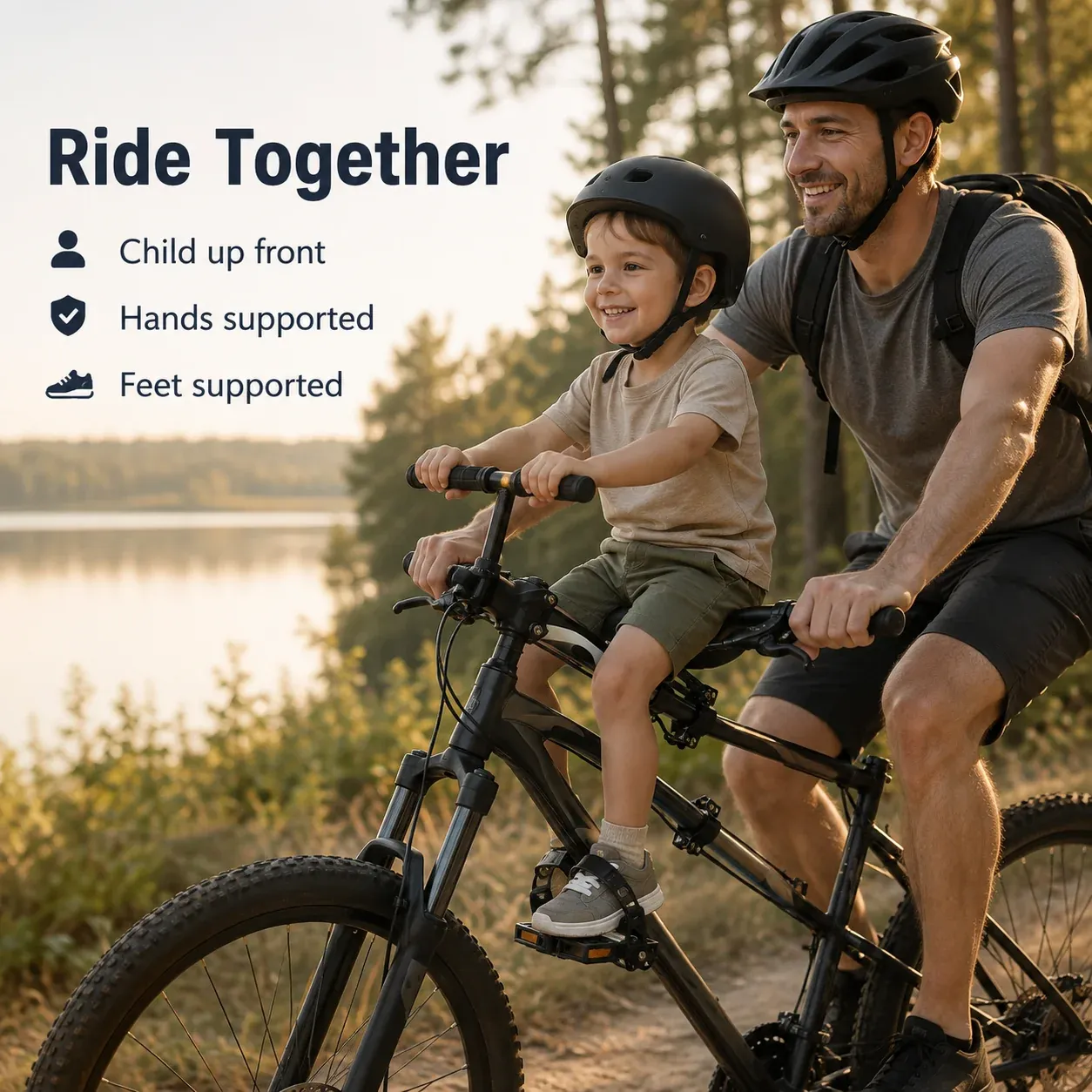 kids bike seat family cycling setup