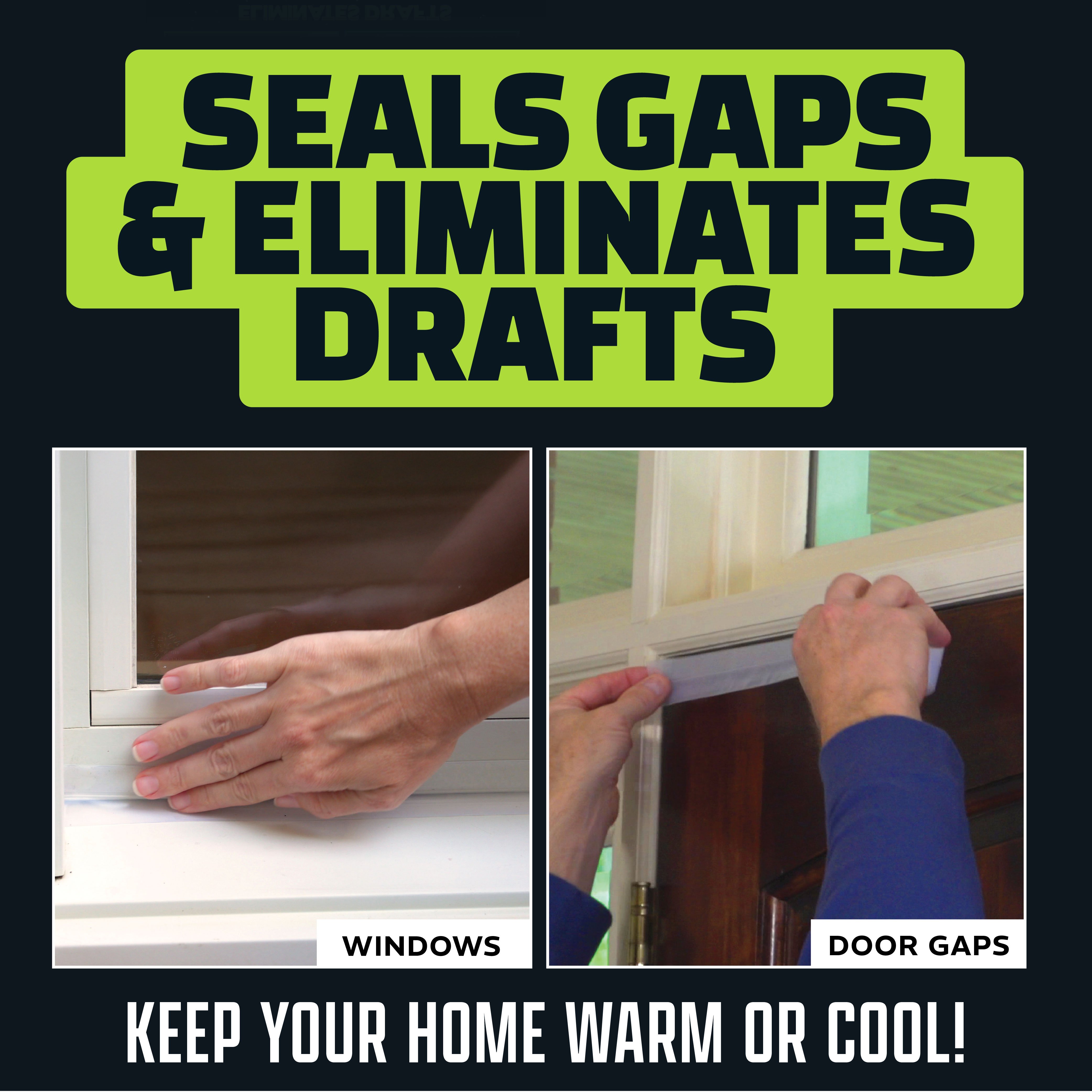 Alien Seal Draft Seal Window Door Seal Strip Transparent Windproof Sealing Tape Self Adhesive Draft Seal Tape 1 Roll