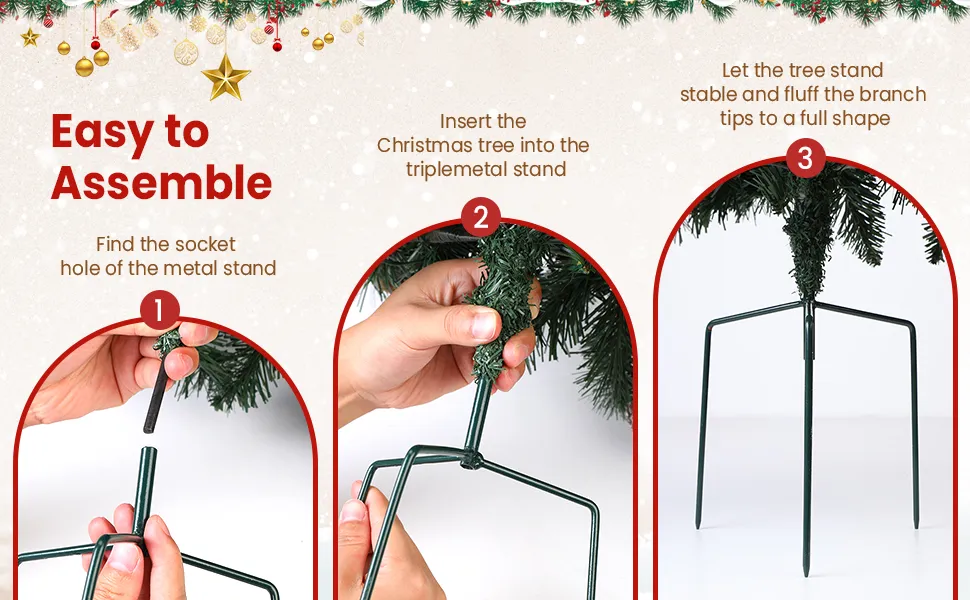 Árbol de Navidad para exteriores de 18 pulgadas