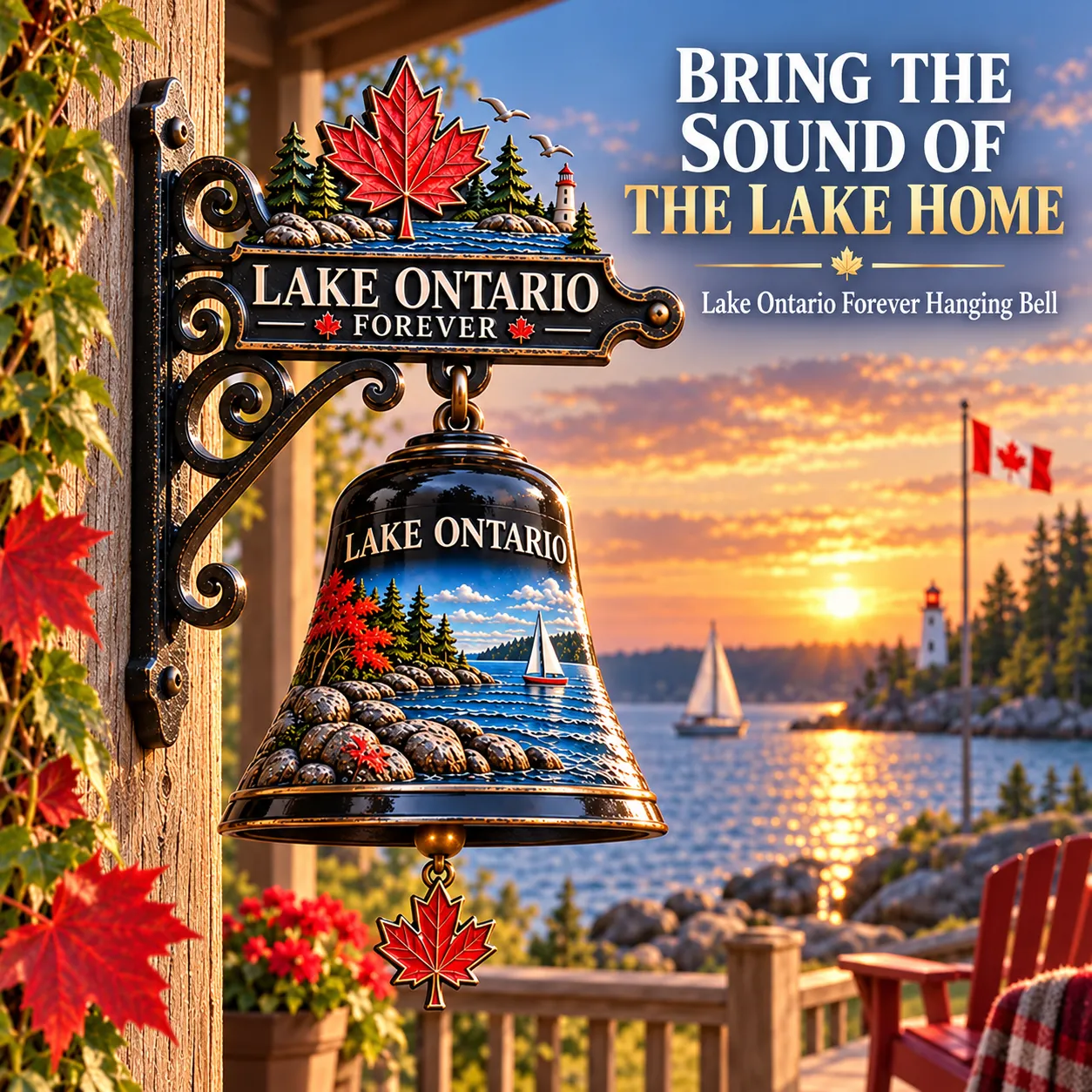 Lake Ontario Forever hanging bell bringing the sound of the lake home