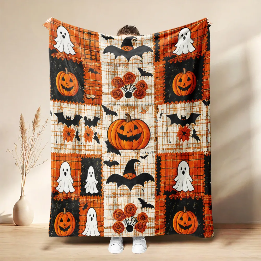 Rustic Pumpkin Patchwork blanket design