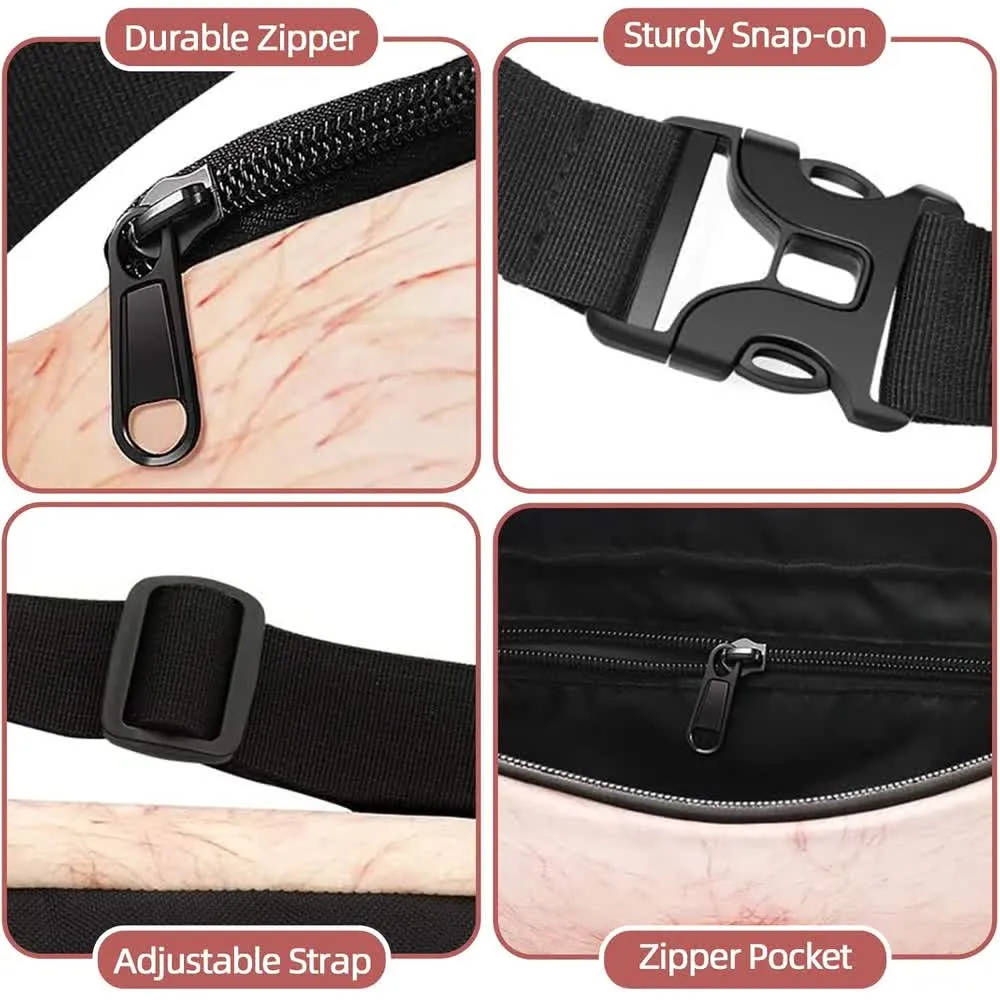 Zipper buckle adjustable strap and inner pocket details