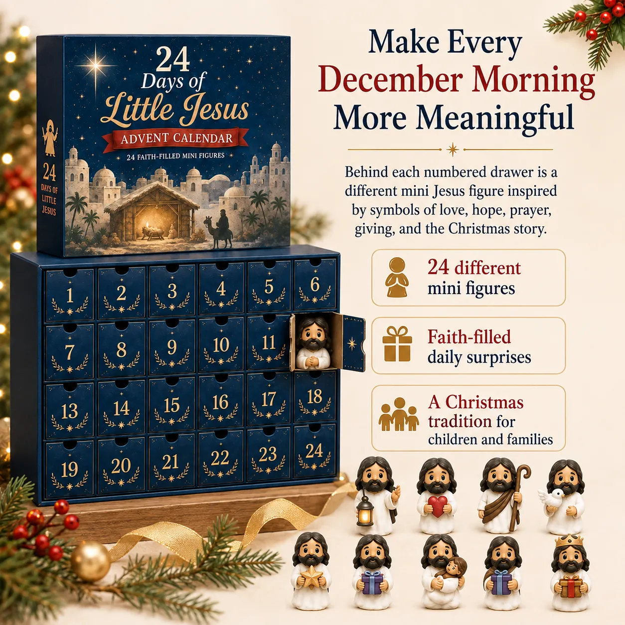 Little Jesus Advent Calendar making each day of Christmas countdown meaningful