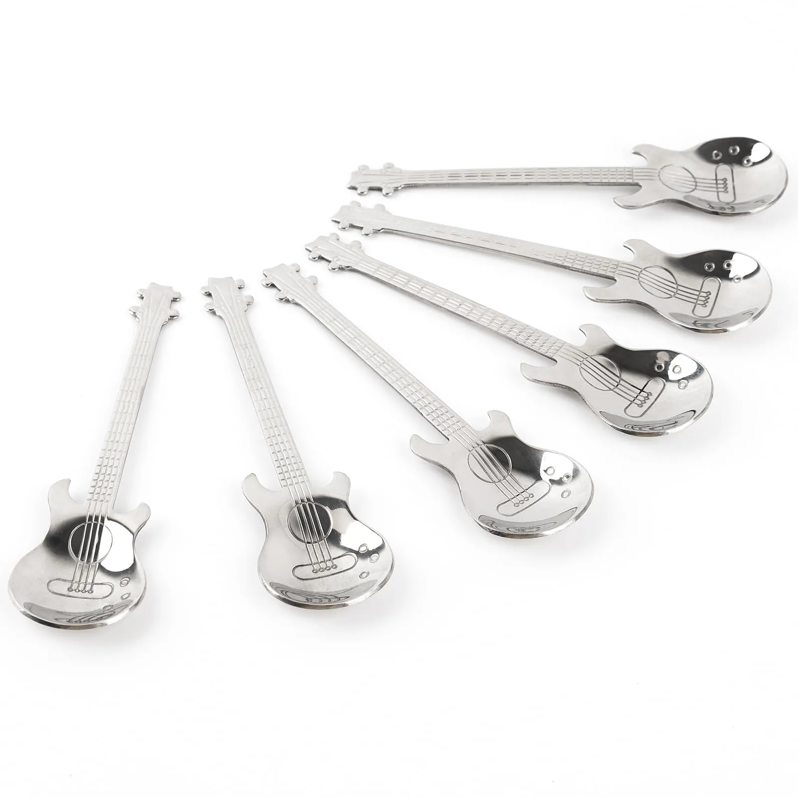 Guitar spoon serving dessert