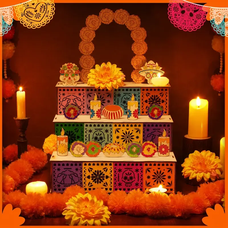 Day of the Dead wooden altar set