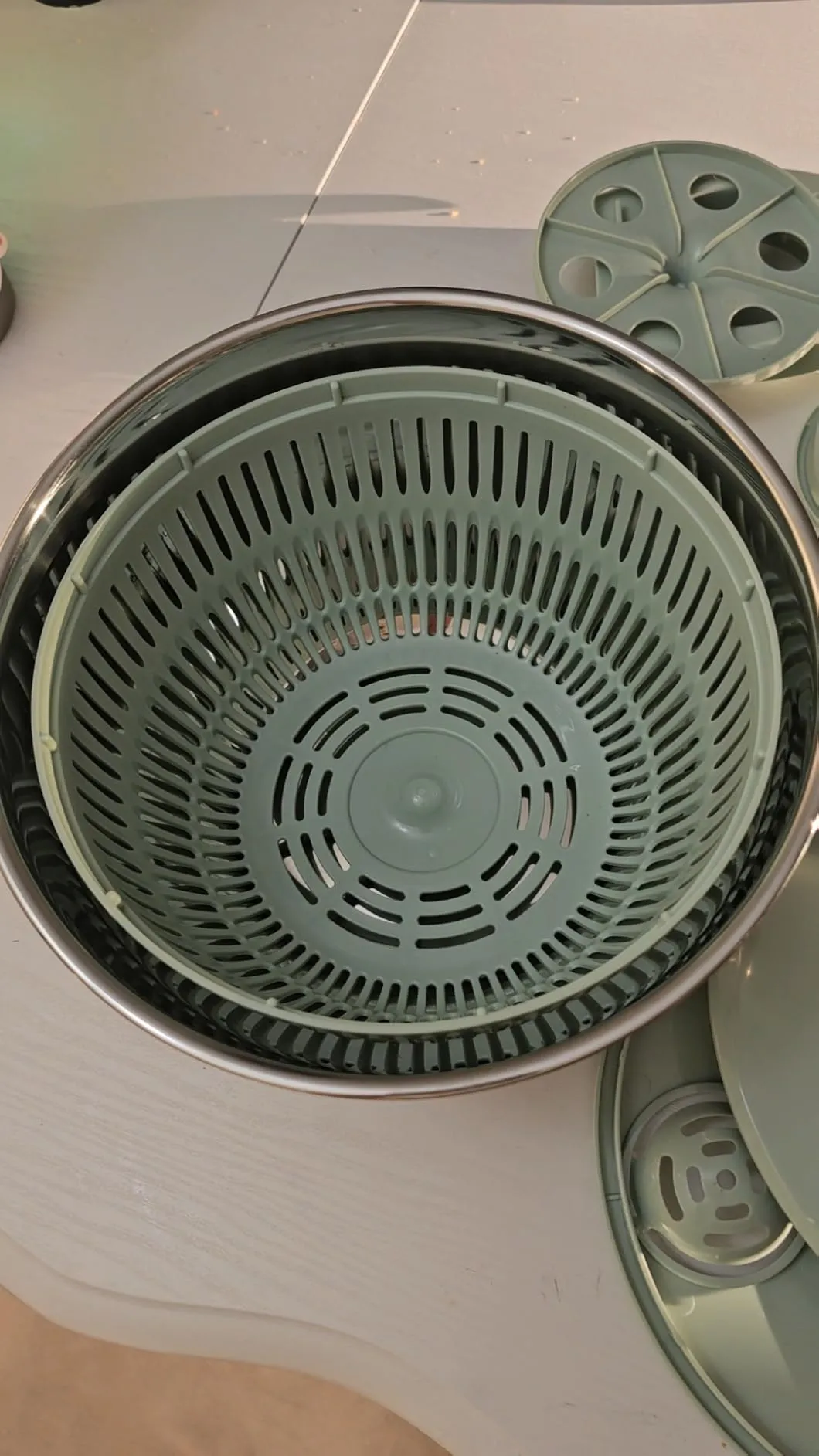 Makes washing greens much easier