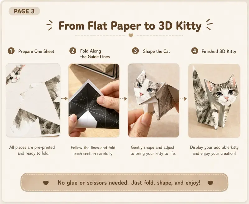 Finished Kitty World 3D cats