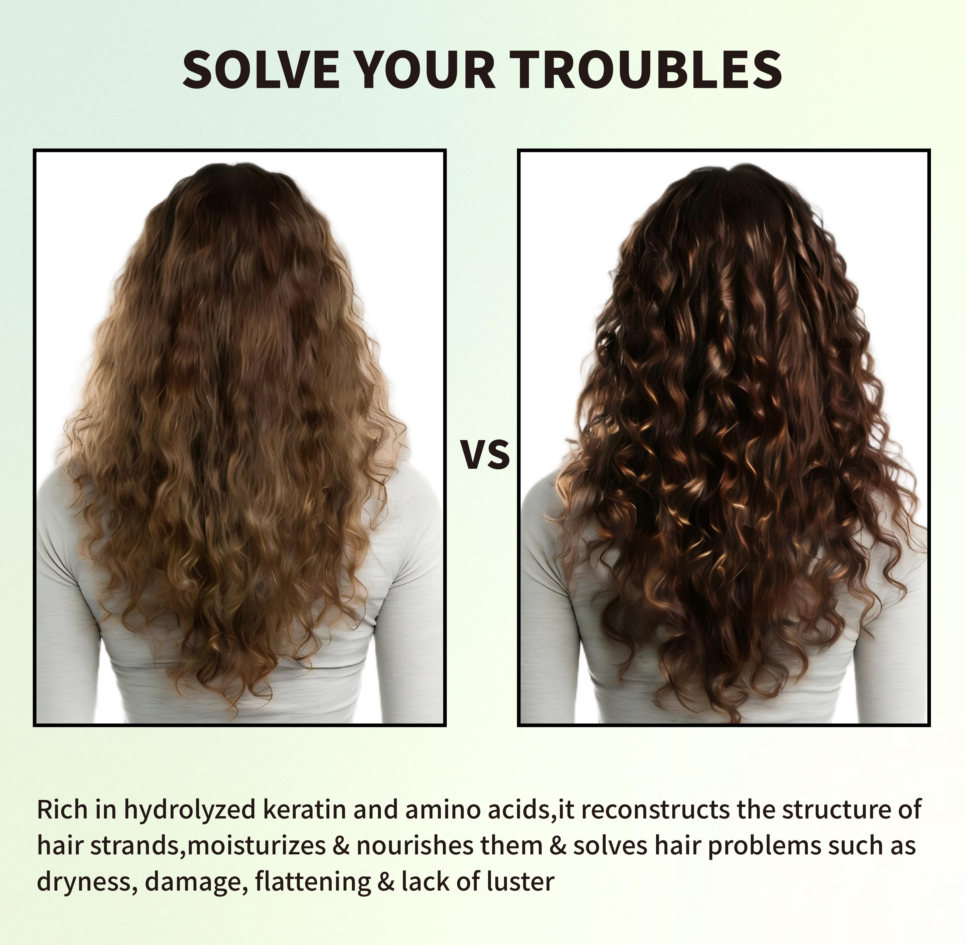 【Mother's Day】GRODOM Hair Mask with Keratin 300g 10.6OZ- Gentle Deep Conditioning Treatment for Hair & Scalp Care, Hair Mask Shampoo, Alcohol-Free Nourishing Moisturizing / Hydration-based Hair Products Hair Mask Boost