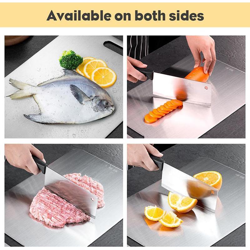 🔥Last Day Promotion 49% OFF-Stainless Steel Double Sided Chopping Board