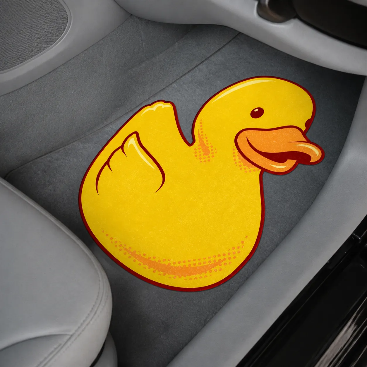 Duck design scented car floor mat