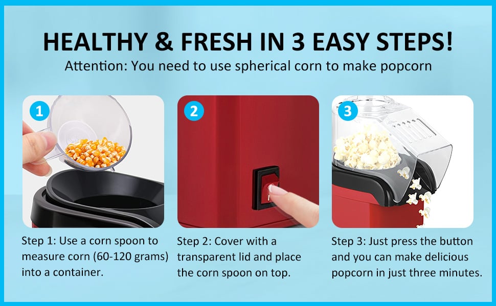 Electric Popcorn Machine with Measuring Cup