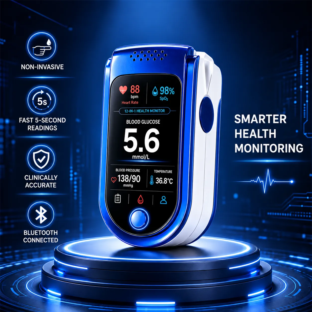 Bluetooth wellness monitoring app