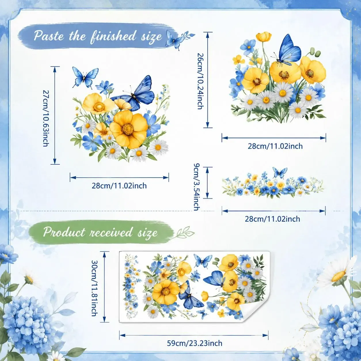 Golden floral bathroom decal lifestyle detail