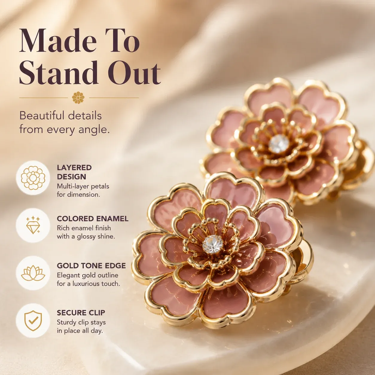 Flower button cover outfit transformation