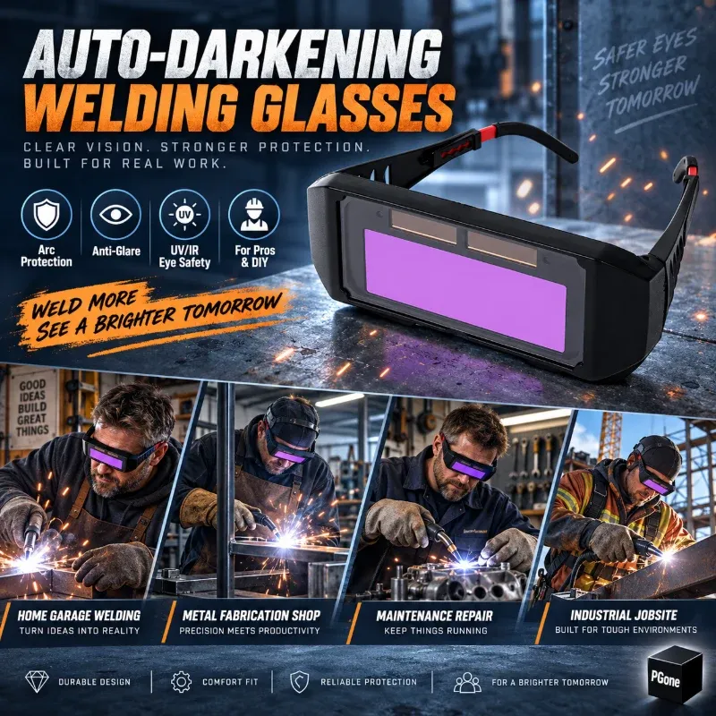 Auto-darkening welding goggles designed to respond when a compatible welding arc is detected