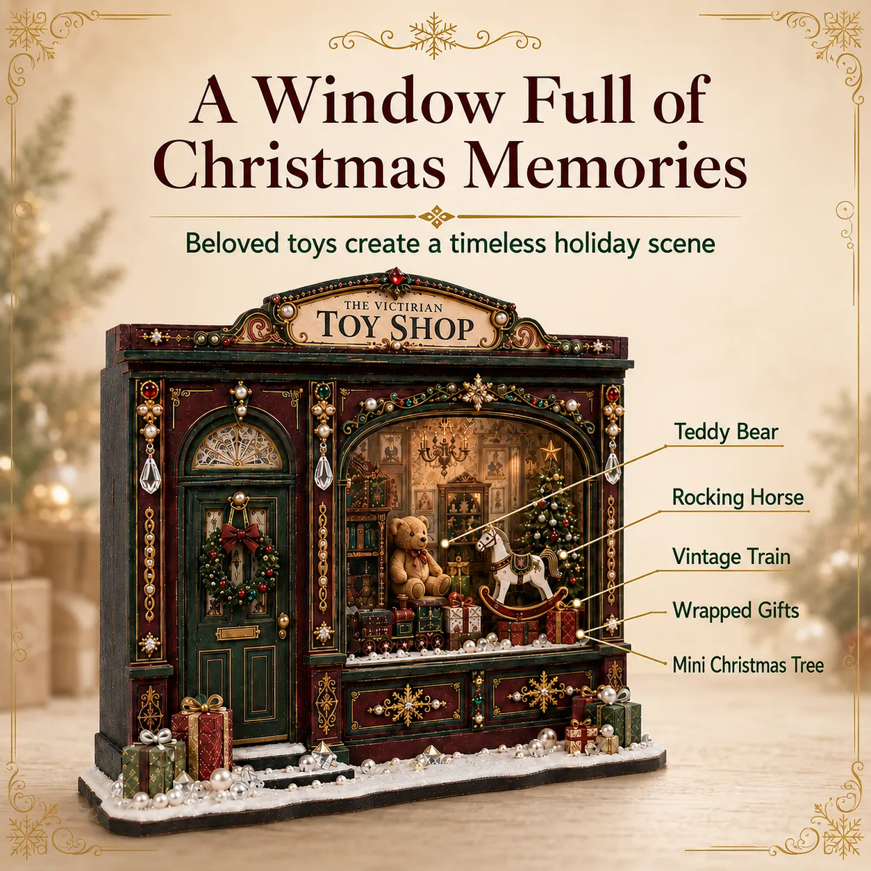 Wooden Victorian toy shop craft