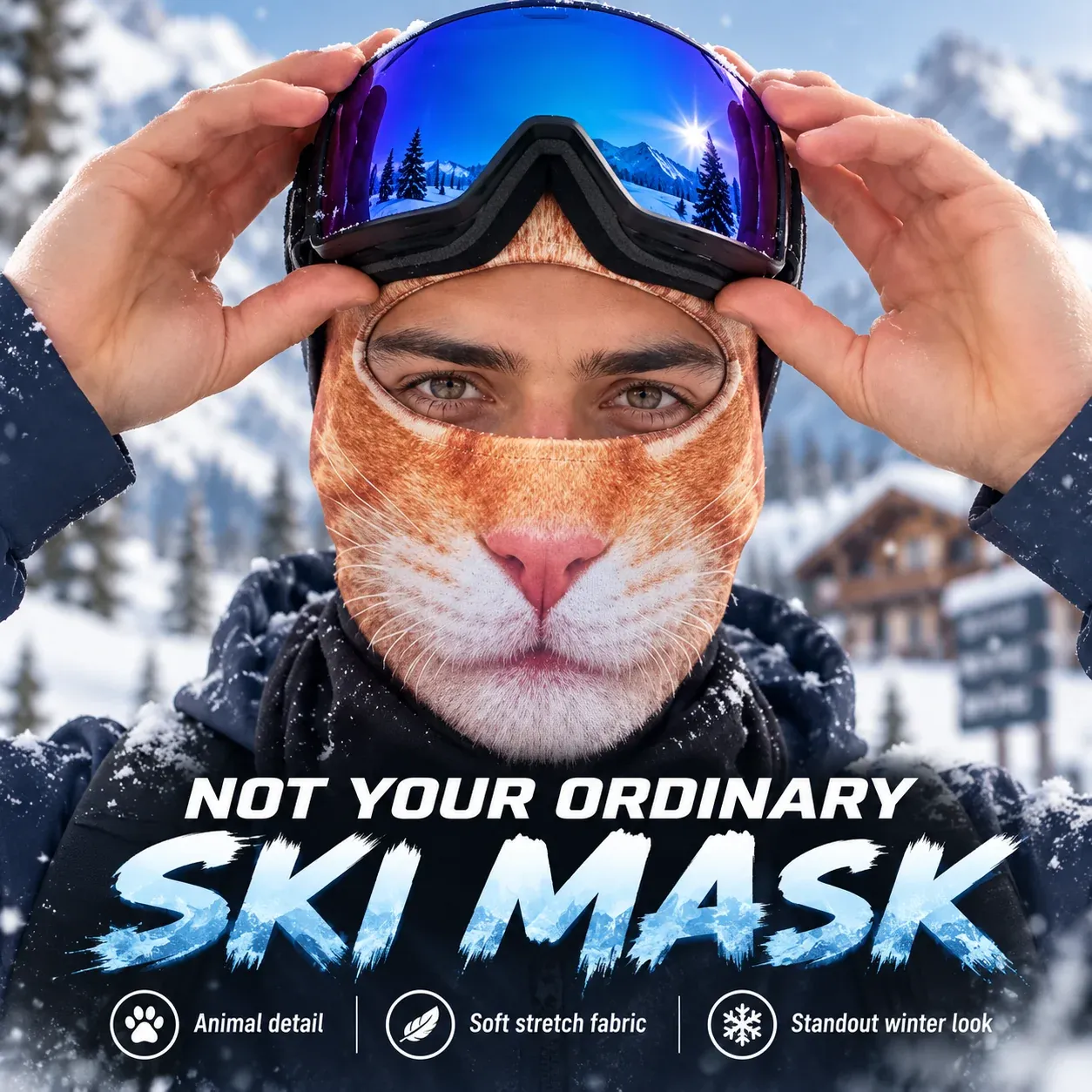 Unique animal ski mask design