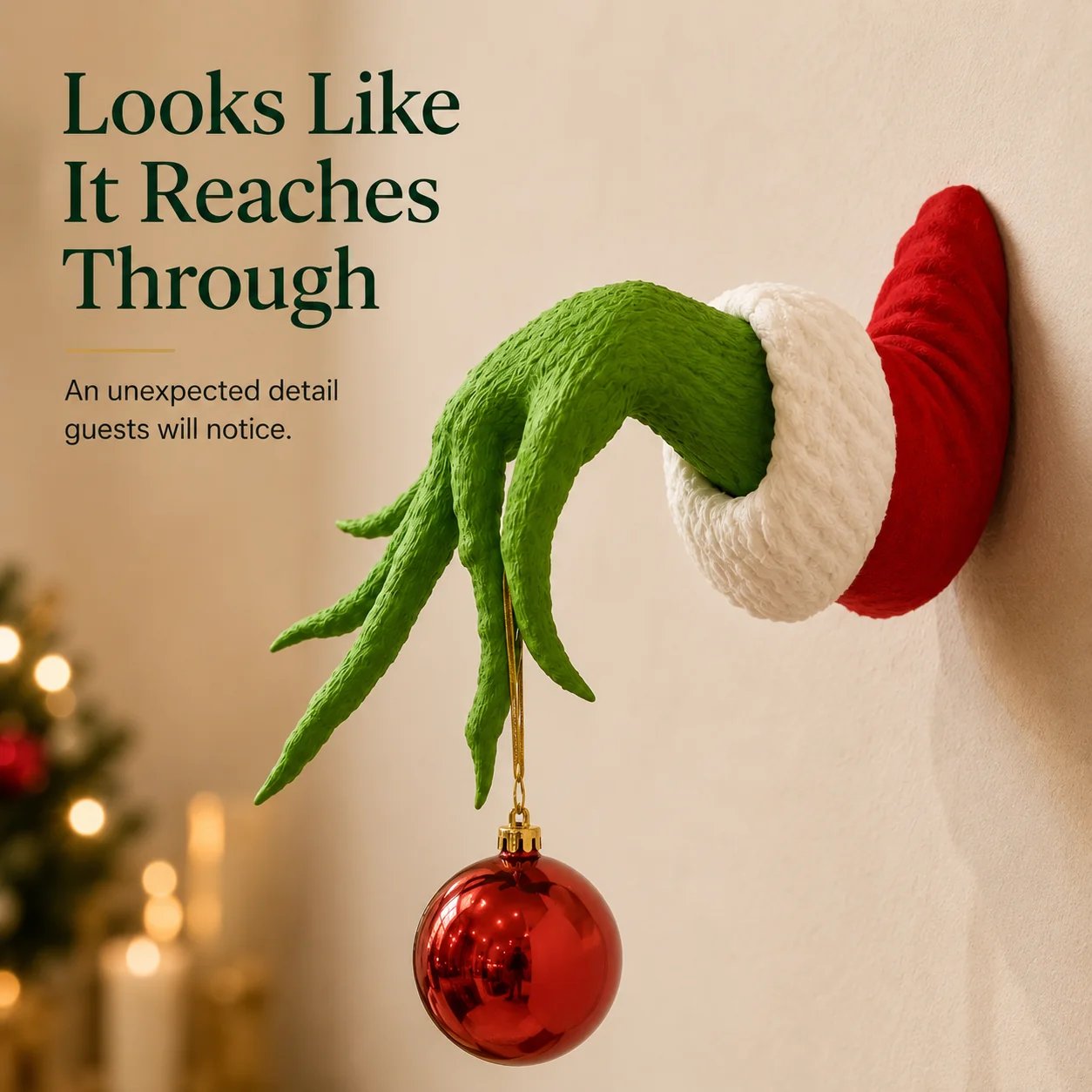 Mounting green hand holder horizontally on indoor wall