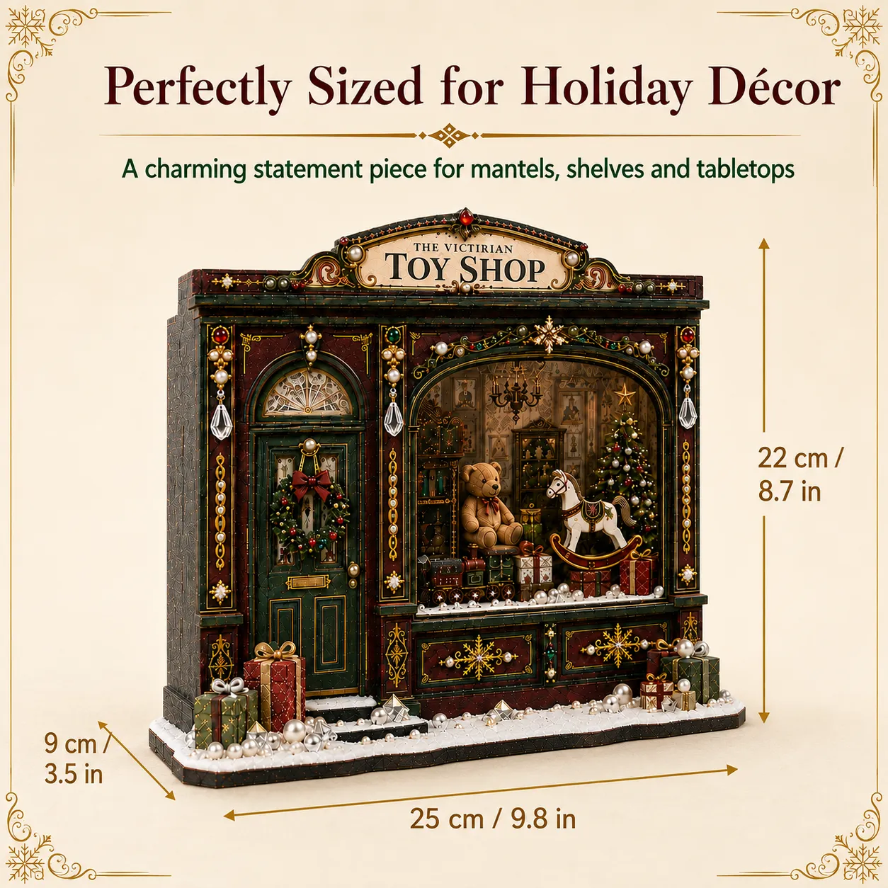 Handmade Victorian Christmas toy shop gift