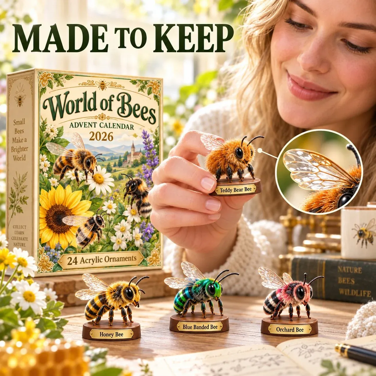 Bee acrylic ornament keepsakes