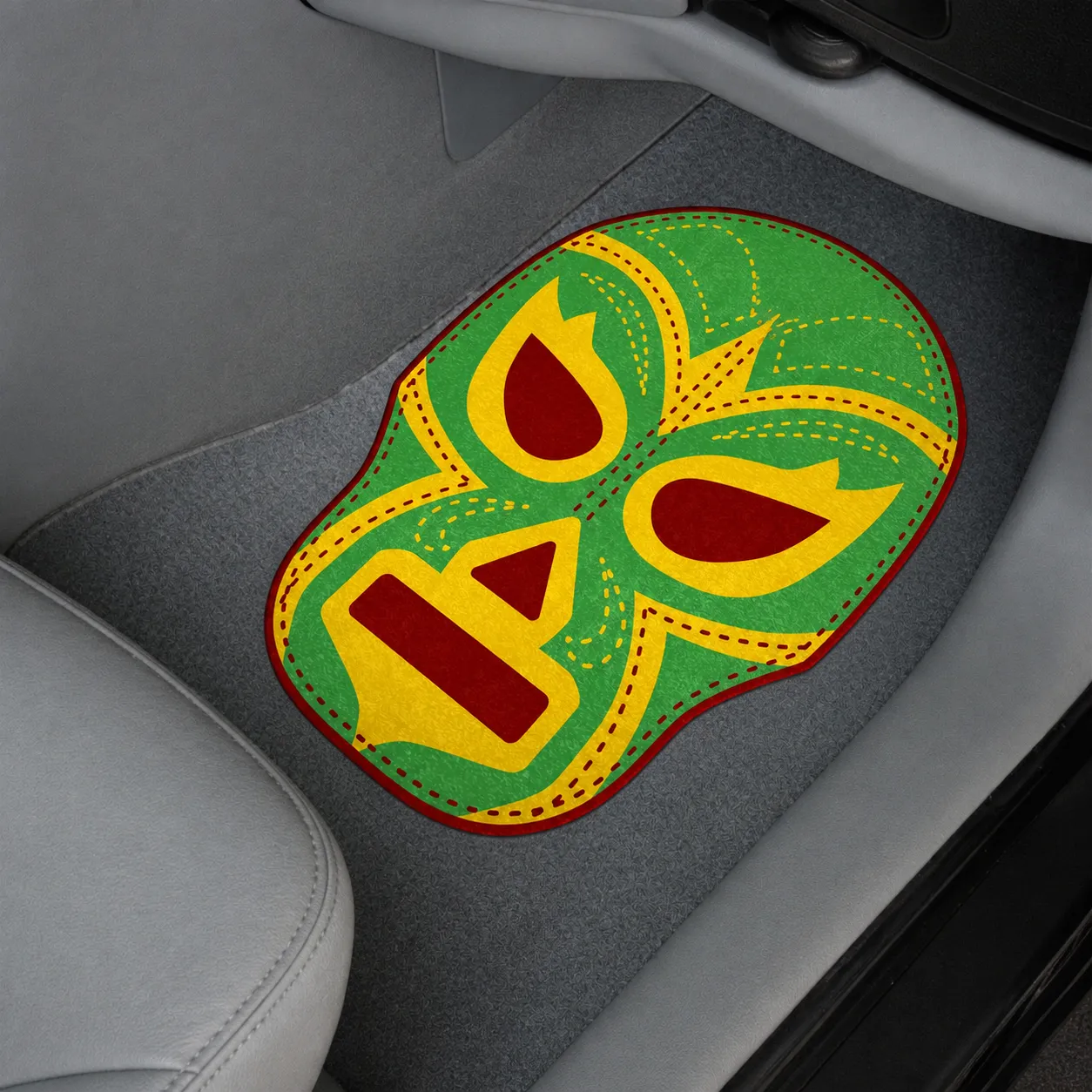 Luchador design scented car floor mat