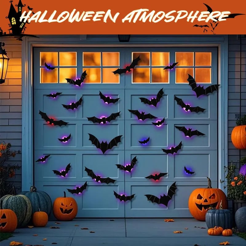 Halloween flying bat wall decoration display