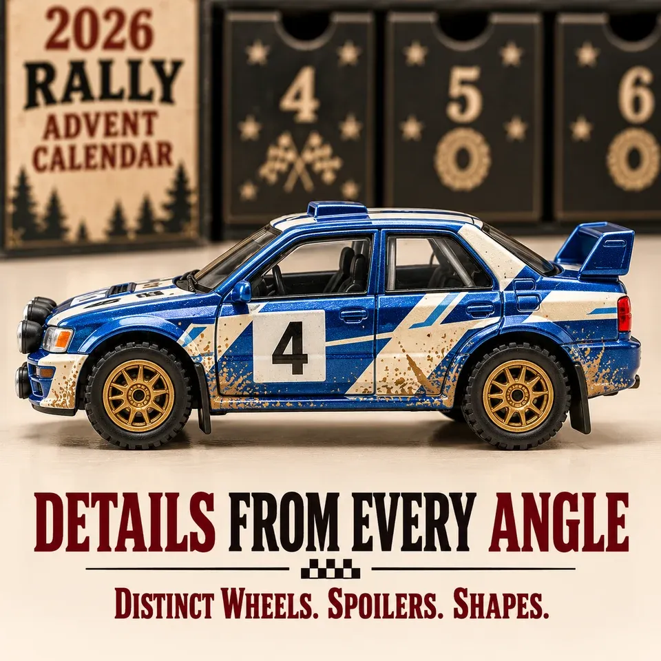 Blaues flaches Rallye Motiv
