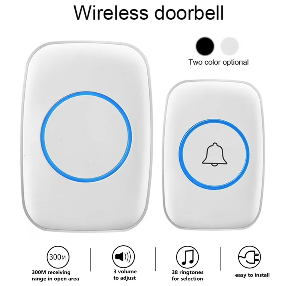 Wireless doorbell receiver and button feature overview