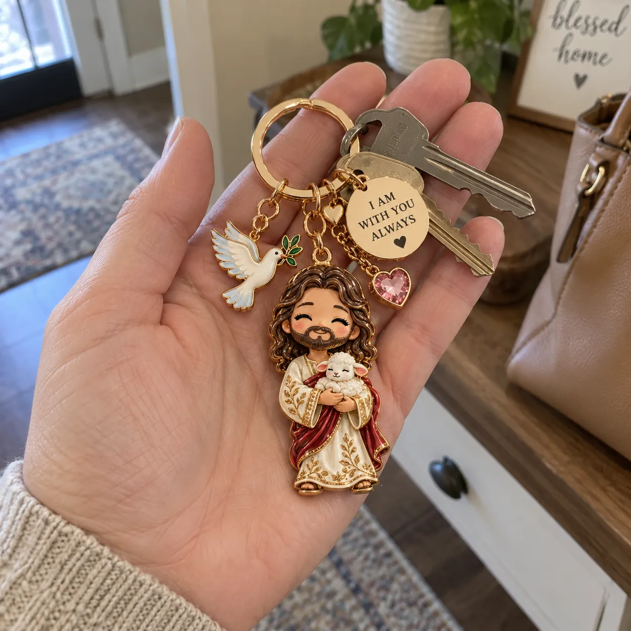 Christian keepsake keychain lifestyle photo, image 1