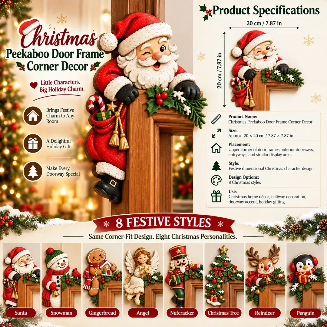 Christmas door frame decor dimensions