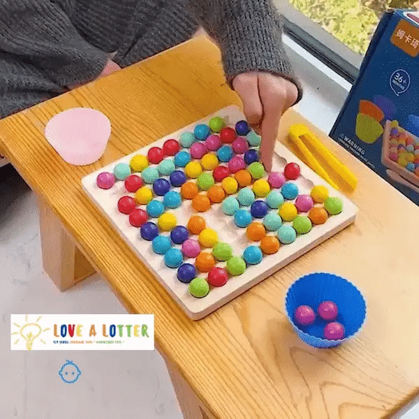wooden board bead game lovealotter montessori educational board game candy crush game Kids' toy Learning tool Brain development Skill building Lovealotter Children's game Bead maze Montessori toy Fine motor skills Hand eye coordination Child development Playtime fun Cognitive development Kids educational games Early learning toy