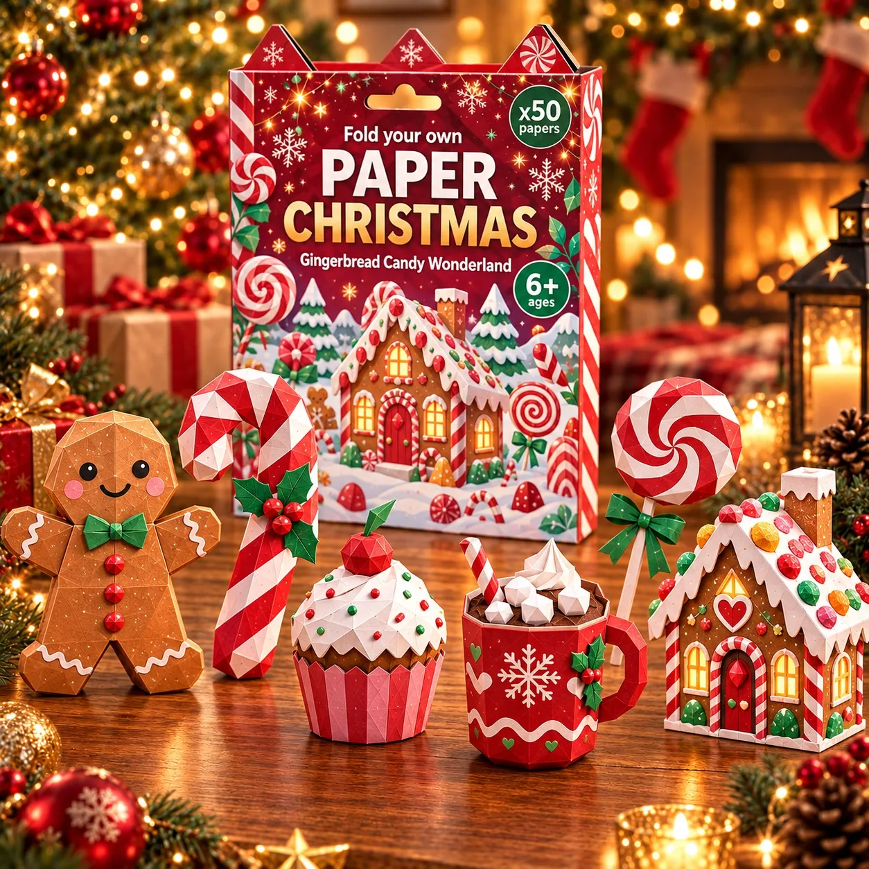 Layered 3D Christmas paper decoration