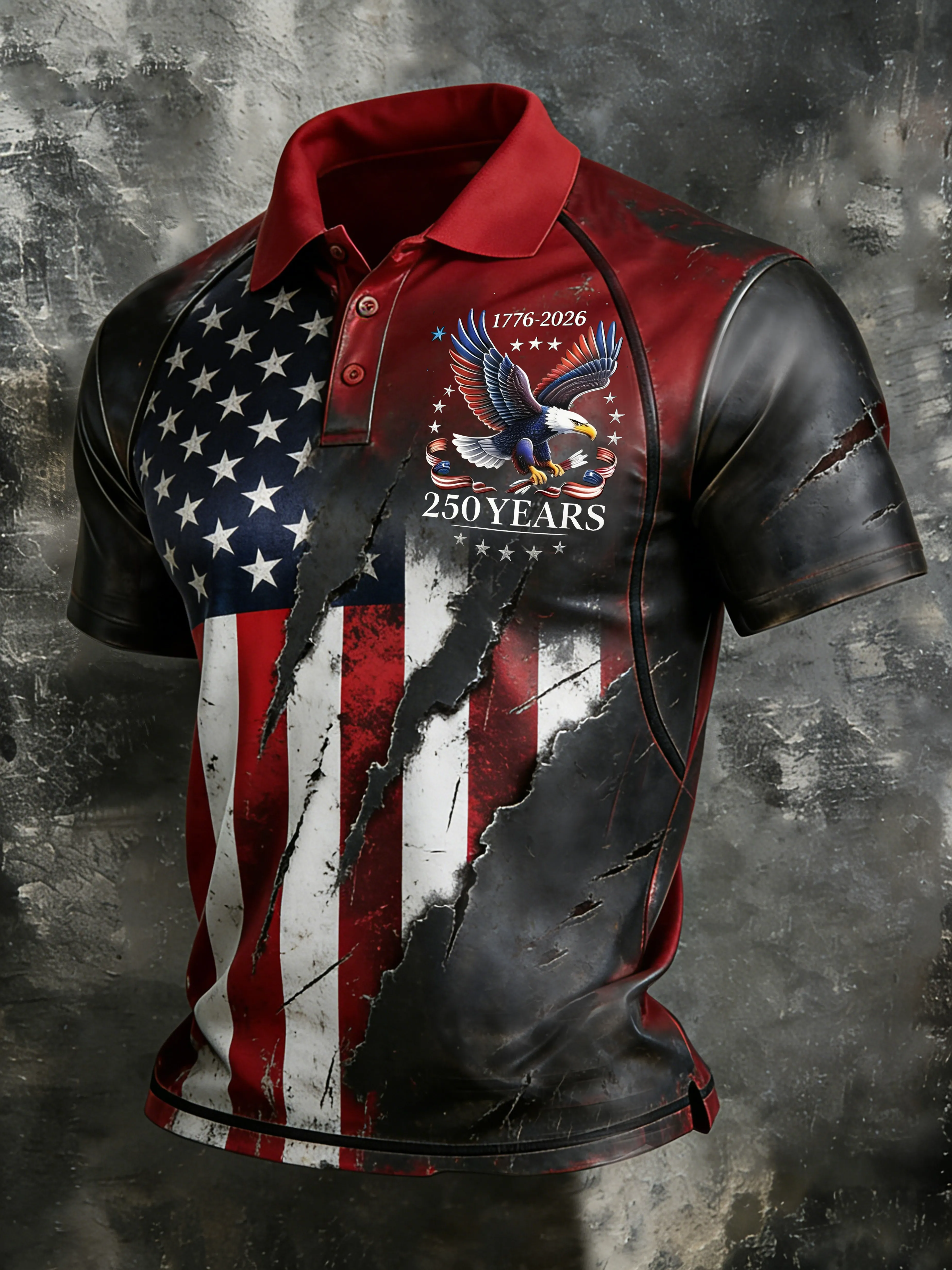 Commemorative Graphics Men's USA 250th Anniversary Commemorative Graphic Top
