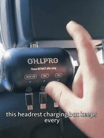 Retractable backseat charging demonstration