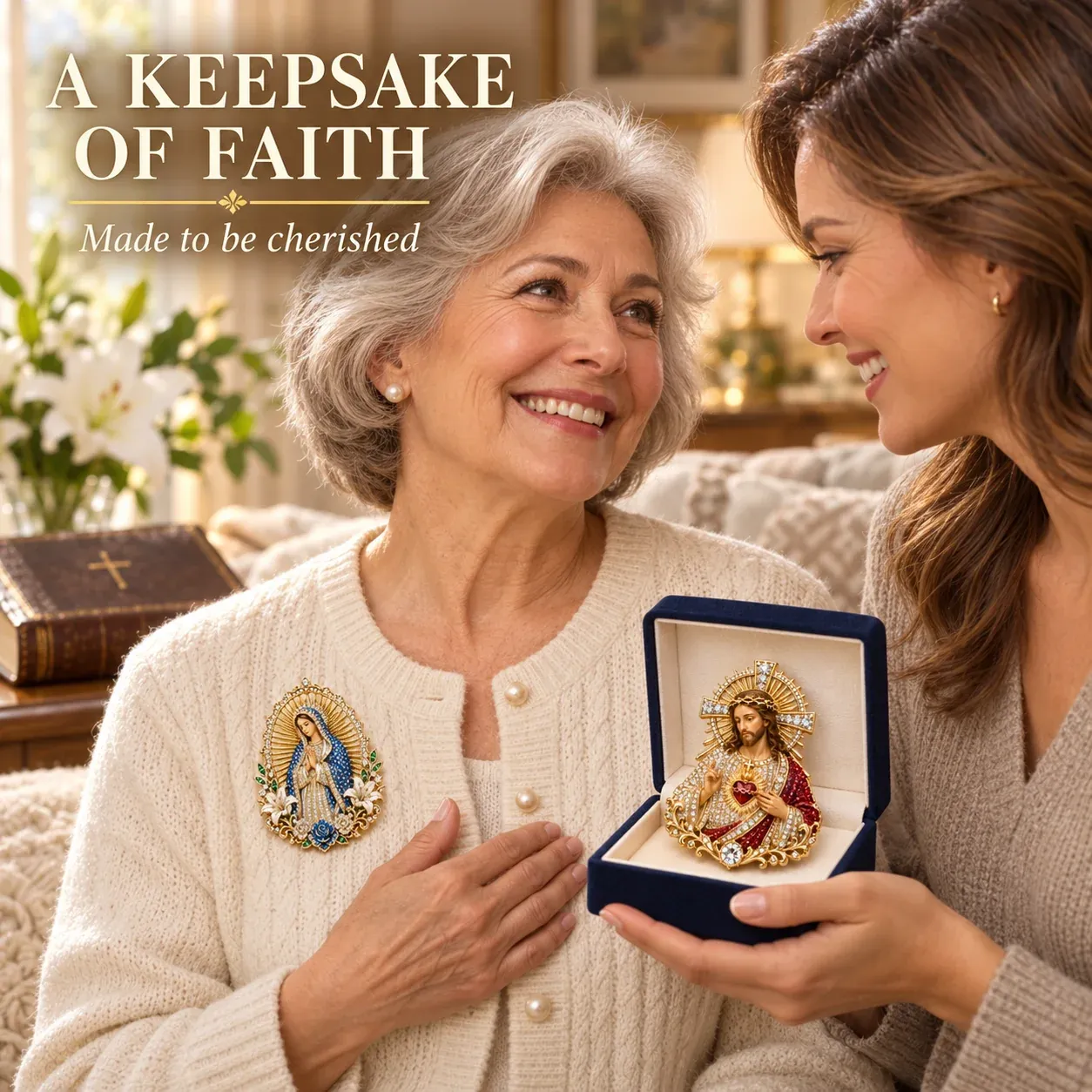 Jesus and Mary Sacred Devotion Pin Collection