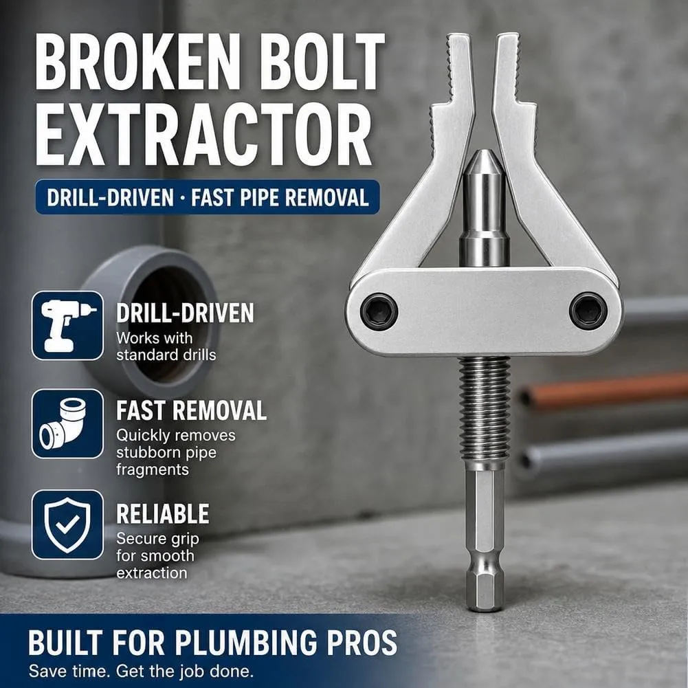 Silver adjustable three-jaw broken pipe extractor