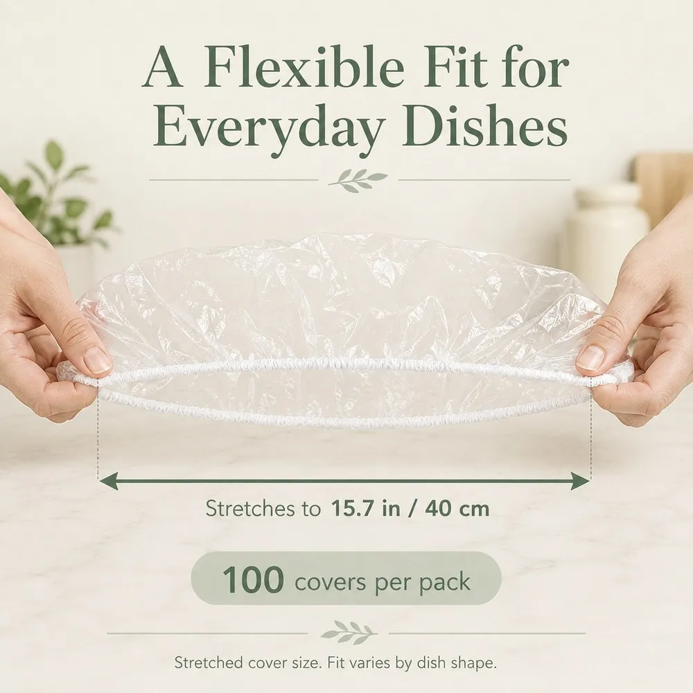 Cover stretched size 15.7 inches or 40 centimeters and 100 covers per pack