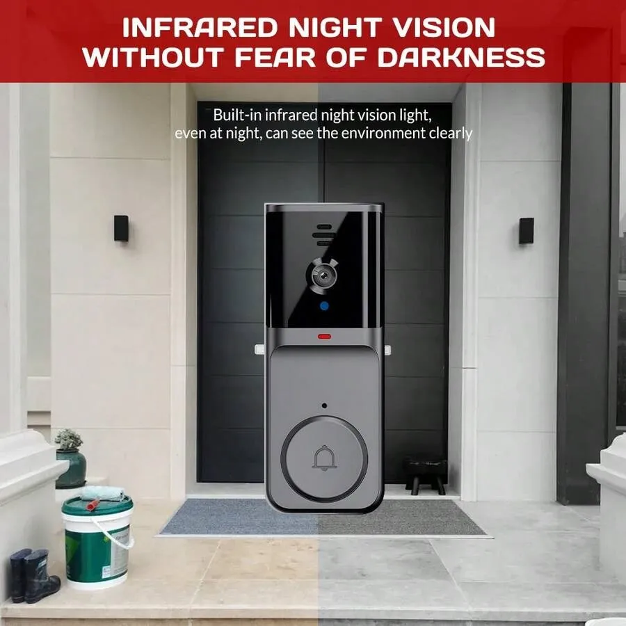 Infrared night view shown on the indoor door monitor