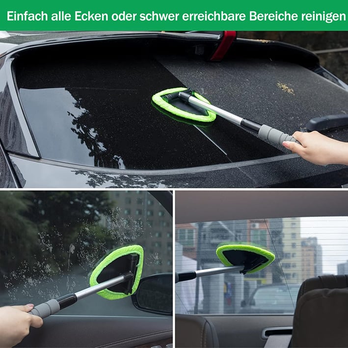 🔥🚗Mikrofaser-Reinigungswerkzeug für Auto-Windschutzscheiben mit ausziehbarem Griff
