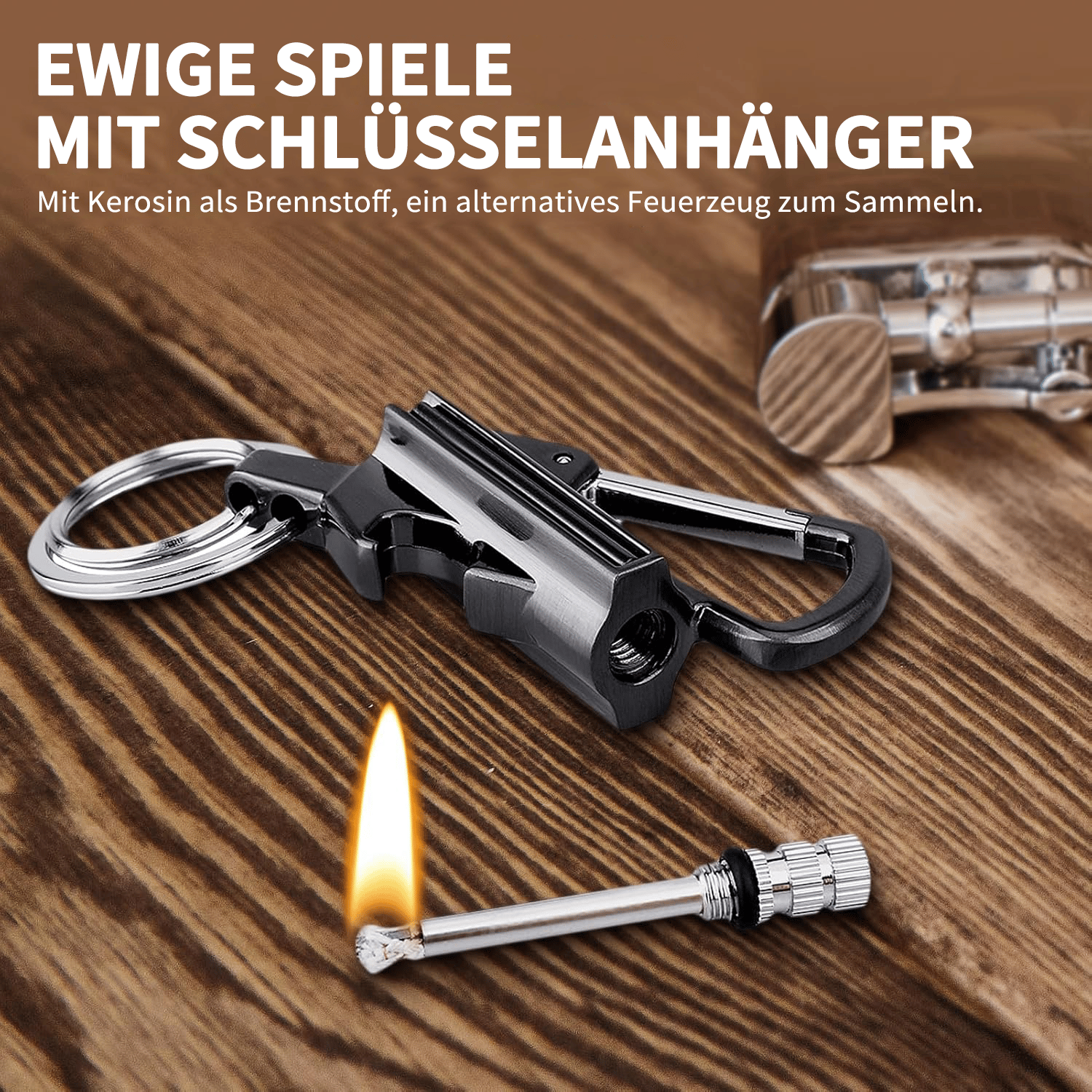 🔥Permanent Match Infinity Feuerzeug mit Multitool-Schlüsselanhänger-Flaschenöffner