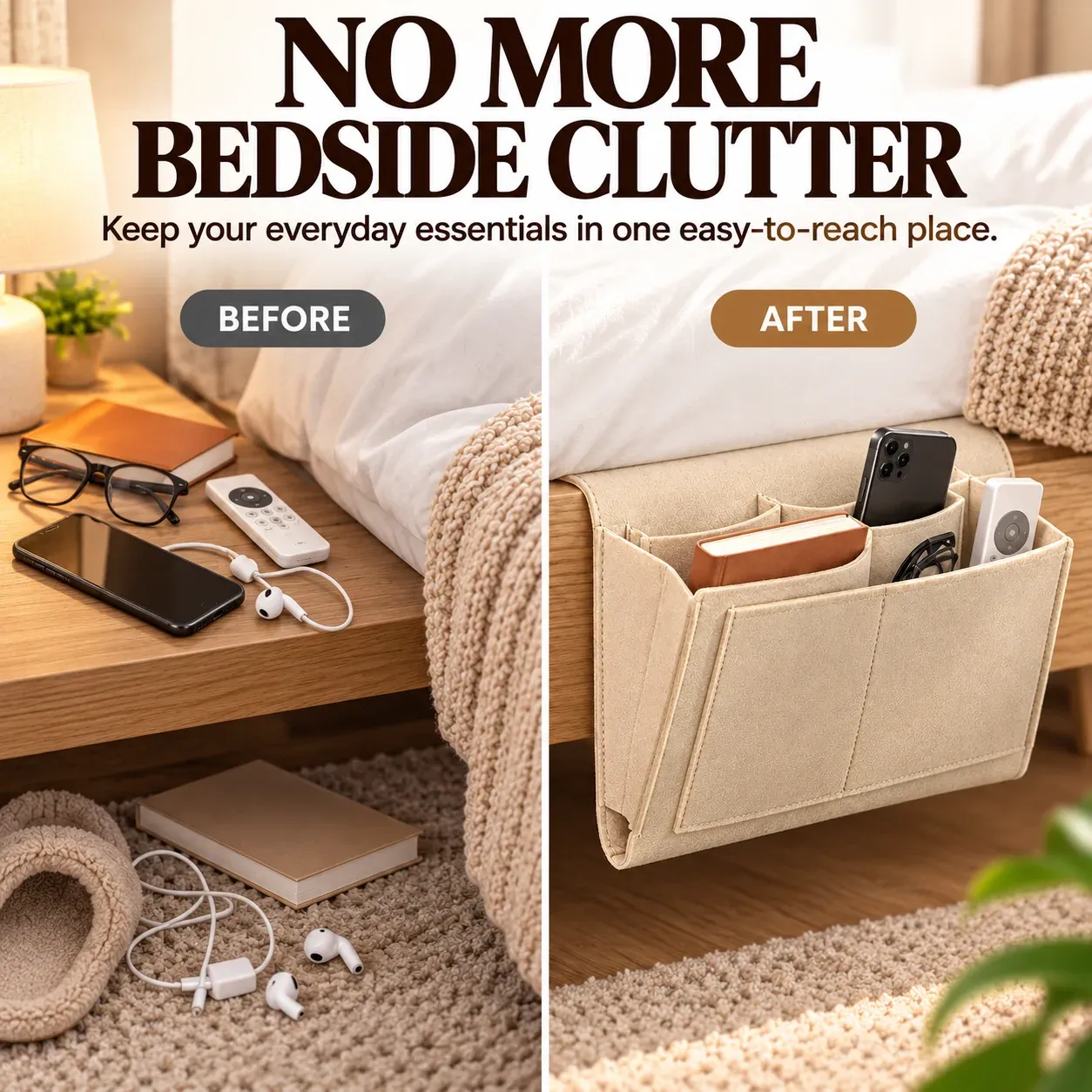 Bedside Organizer Storage