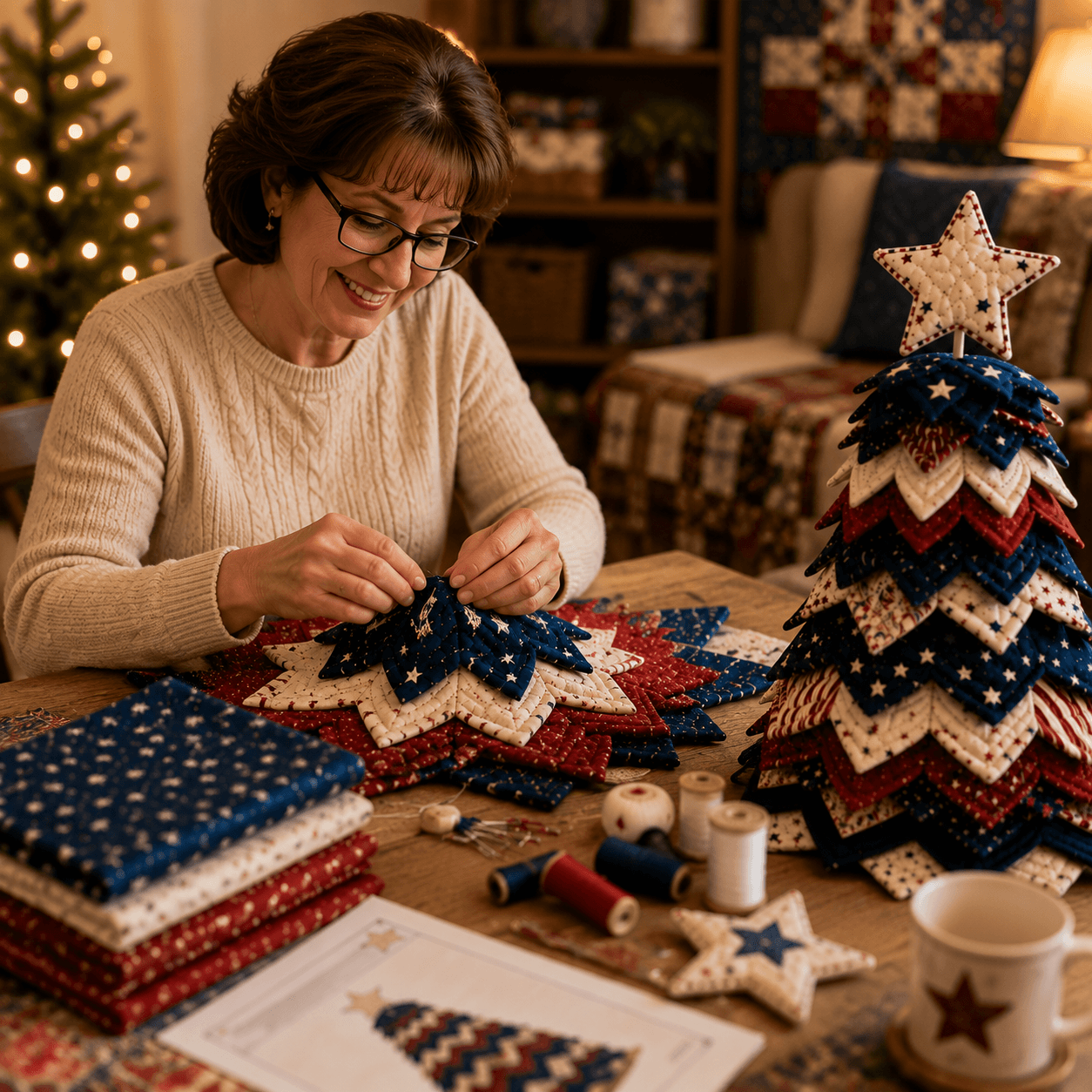 Creating fabric layers with friends and family