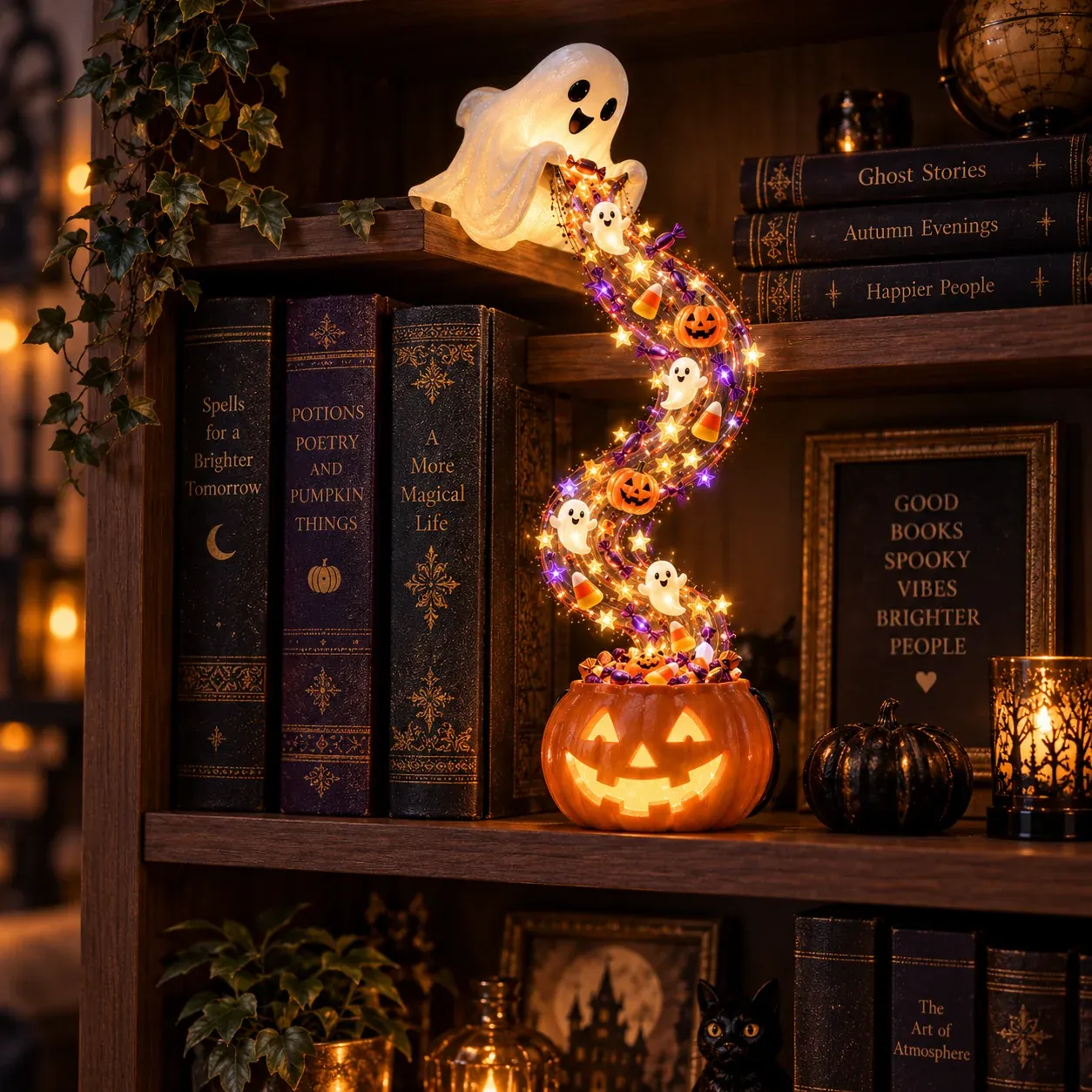 Ghost Trick-or-Treat Cascade cascade shelf light