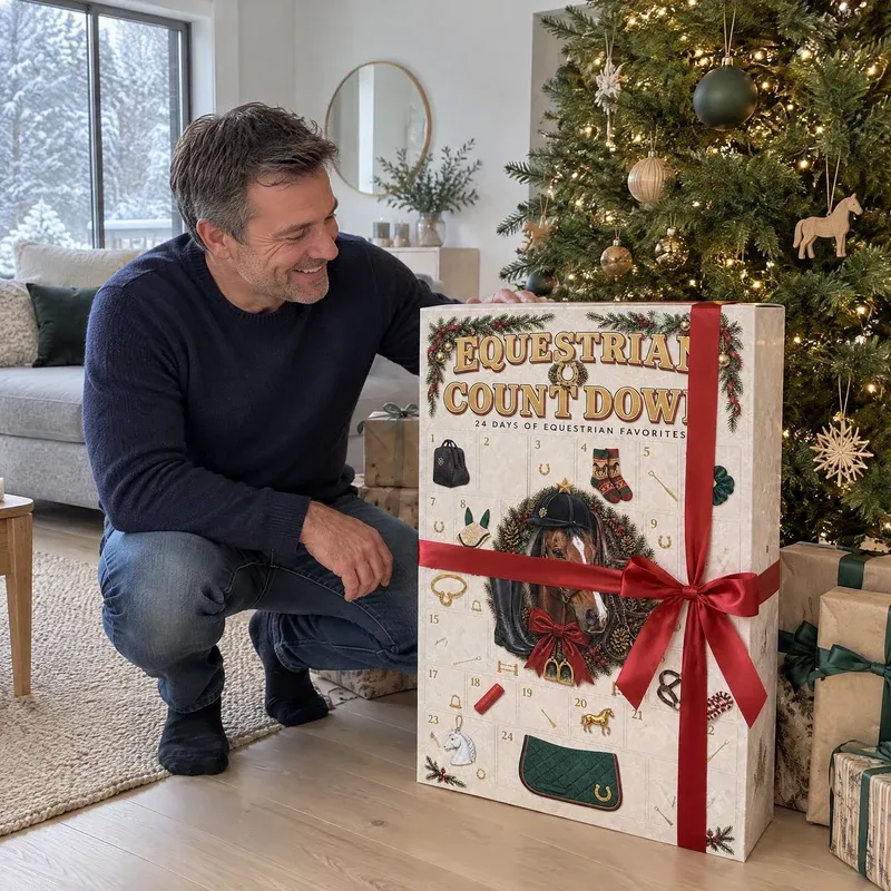 Equestrian Countdown wrapped under the Christmas tree